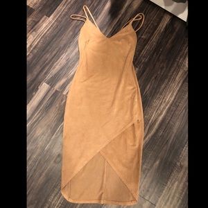 Tan suede dress